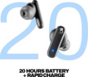 Picture of Skullcandy Smokin’ Buds Wireless Earbuds, Bluetooth Headphones, Noise Isolating Fit, 20H Battery, IPX4, Mic, Black