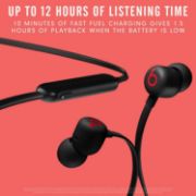 Picture of Beats Flex Wireless Earphones | Apple W1 Chip, Magnetic Earbuds, Class 1 Bluetooth, 12H Playtime, Mic | Beats Black