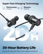Picture of SoundPEATS Q40 HD Neckband Earbuds, LDAC Hi-Res Audio, 20H Battery, IP67, AI Noise Cancel