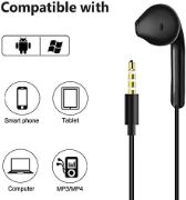 Picture of 2 Pack Wired In-Ear Earphones with Mic, Noise Isolating Earbuds for Phones, Tablets & Laptops