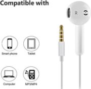 Picture of 2 Pack Wired Earphones In-Ear Headphones with Mic Noise Isolating Deep Bass Earbuds for Samsung Huawei MP3 Tablets Laptops