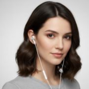 Picture of Hi-Res Extra Bass Wired Earbuds Noise Isolating In-Ear Headphones with Mic Volume Control 3.5mm for iPhone Samsung Huawei
