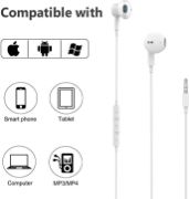 Picture of Hi-Res Extra Bass Wired Earbuds Noise Isolating In-Ear Headphones with Mic Volume Control 3.5mm for iPhone Samsung Huawei