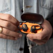 Picture of Skullcandy Push Play Active Wireless Earbuds Bluetooth, 34H Battery, Noise Isolating, Sweat Resistant Black/Orange