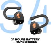 Picture of Skullcandy Push Play Active Wireless Earbuds Bluetooth, 34H Battery, Noise Isolating, Sweat Resistant Black/Orange