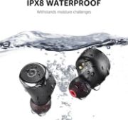 Picture of TOZO T10 Wireless Earbuds Bluetooth 5.3, IPX8 Waterproof, Deep Bass, Mic, Sport Headphones with Charging Case Black
