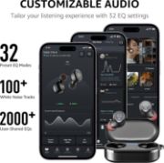 Picture of TOZO T10 Wireless Earbuds Bluetooth 5.3, IPX8 Waterproof, Deep Bass, Mic, Sport Headphones with Charging Case Black