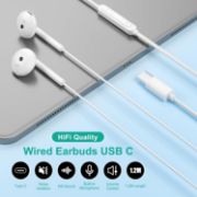 Picture of USB-C Headphones with Microphone for iPhone 17/16/15, Samsung Galaxy, iPad, Pixel, MacBook & Laptop