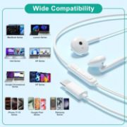 Picture of USB-C Headphones with Microphone for iPhone 17/16/15, Samsung Galaxy, iPad, Pixel, MacBook & Laptop