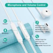 Picture of USB-C Headphones with Microphone for iPhone 17/16/15, Samsung Galaxy, iPad, Pixel, MacBook & Laptop
